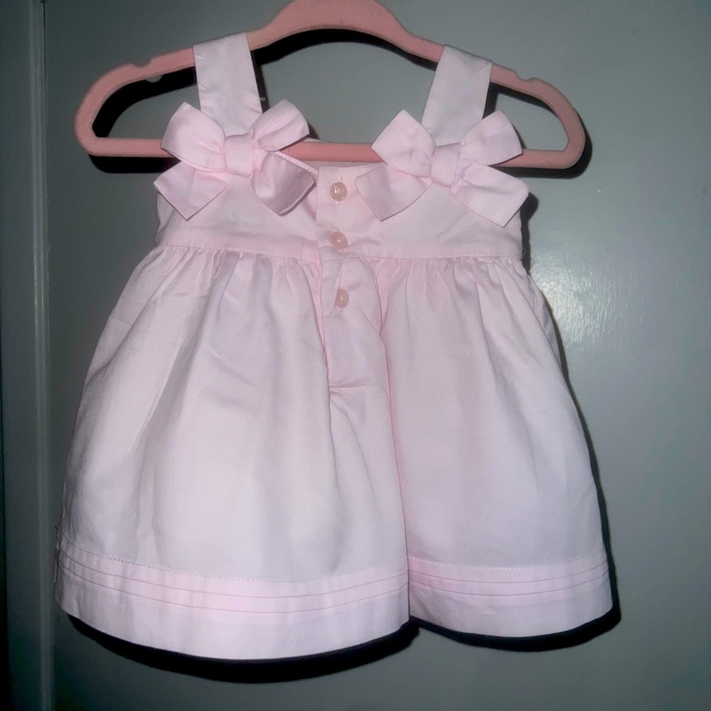 Newborn Pink Baby Girl’s Dress w Bows Super Cute!